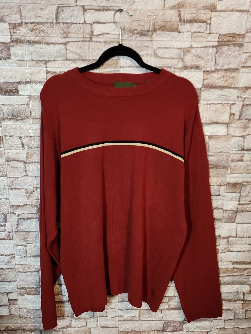 Timberland  Dark Red Men Sweater  100% Cotton
